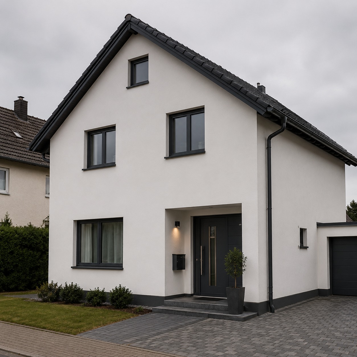 Fassadenanstrich Einfamilienhaus · Bochum